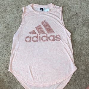 Heather pink adidas tank
